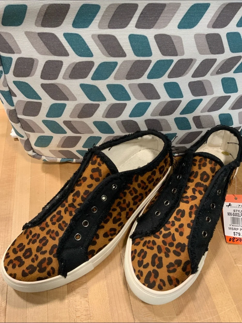 Montana West Leopard Print Slip-On Platform Sneakers - Women's Brown
